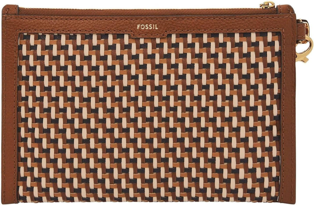 Portofel Fossil din piele sau poliester pentru femei Portofel Femei Naty Shop Maro și auriu