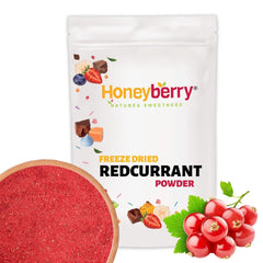 Pulbere de coacăze roșii liofilizate 100g - Pulbere de fructe liofilizate - Pulbere de coacăze roșii pentru smoothie-uri și coacere - Pulbere naturală de fructe de pădure fără aditivi Produse deshidratate Naty Shop 100G