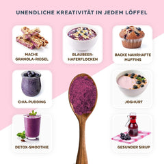 Pulbere organică de afine sălbatice, afine întregi liofilizate, 100% calitatea alimentelor crude, bogate în antioxidanți și vitamina C, fără zahăr adăugat, recoltate în Europa de Nord Produse deshidratate Naty Shop