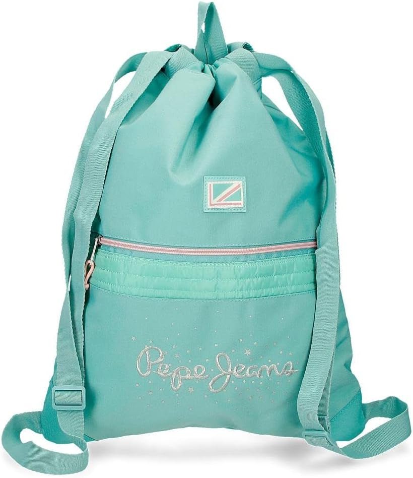 Rucsac Pepe Jeans Jane pentru laptop, compartiment dublu, 15.6 inch, albastru, 31 x 44 x 17.5 cm, poliester, 20.46 l Rucsacuri si ghiozdane premium Naty Shop Tasche Mit Kordelzug