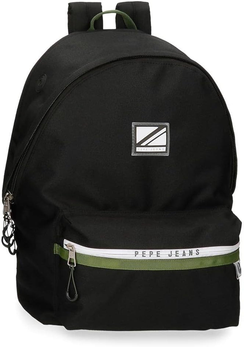 Rucsac Pepe Jeans Luca pentru laptop, compartiment dublu cu troler, 15.6 inch, negru, 31 x 44 x 15 cm, poliester 23.87 l, negru , Rucsac pentru laptop cu compartiment dublu și troler Bagaje și echipament de călătorie Naty Shop Pc rucsac