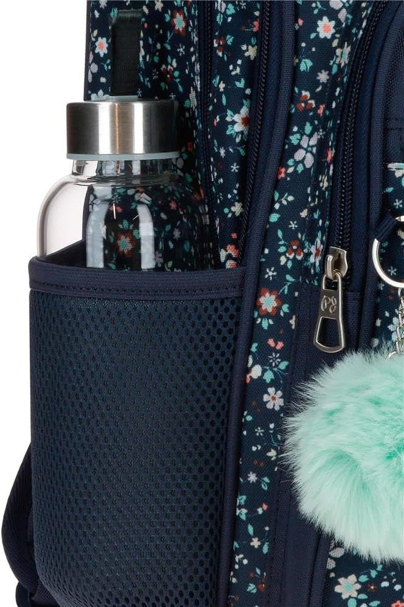 Rucsac școlar Pepe Jeans Alenka cu troler, albastru, 30 x 40 x 12 cm, poliester, 14,4 l, albastru, rucsac școlar cu troler Rucsacuri si ghiozdane premium Naty Shop