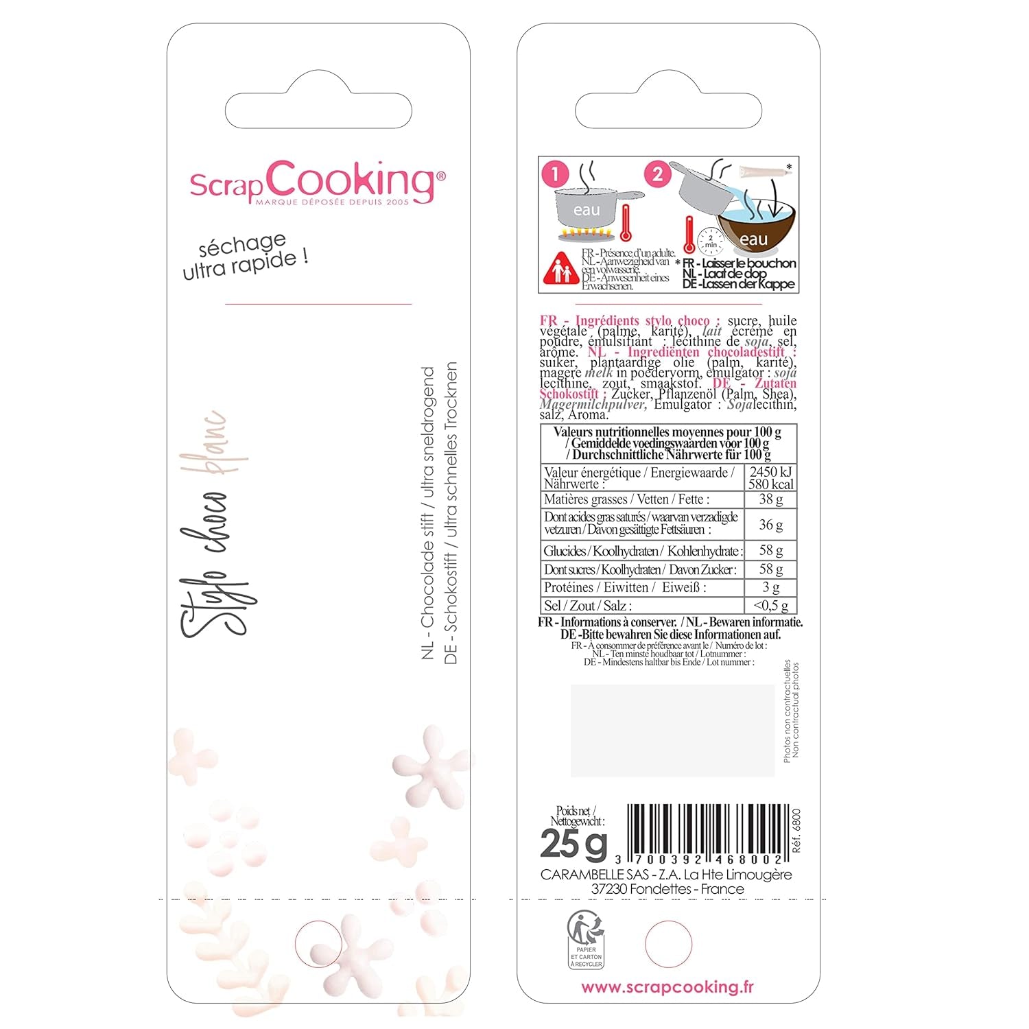 ScrapCooking - colorant alimentar, diverse culori, la tub pentru scriere, 25 grame Pasta de zahar Naty Shop