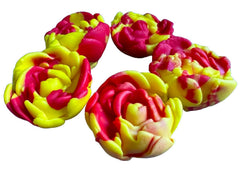 Set 5 decoratiuni comestibile din zahar, Trandafiri Decoratiuni din Pasta de Zahar Nati Shop