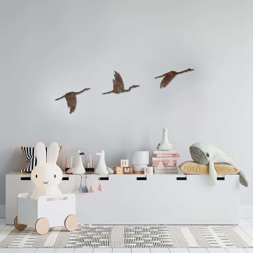 Set de accesorii decorative de perete din metal pictat manual (3 bucăți) | Finisaj Antiquation | Dimensiuni: 11x16cm, 14x22cm, 18x27cm | Artă unică pentru decorațiuni interioare Statuete si sculpturi Naty Shop