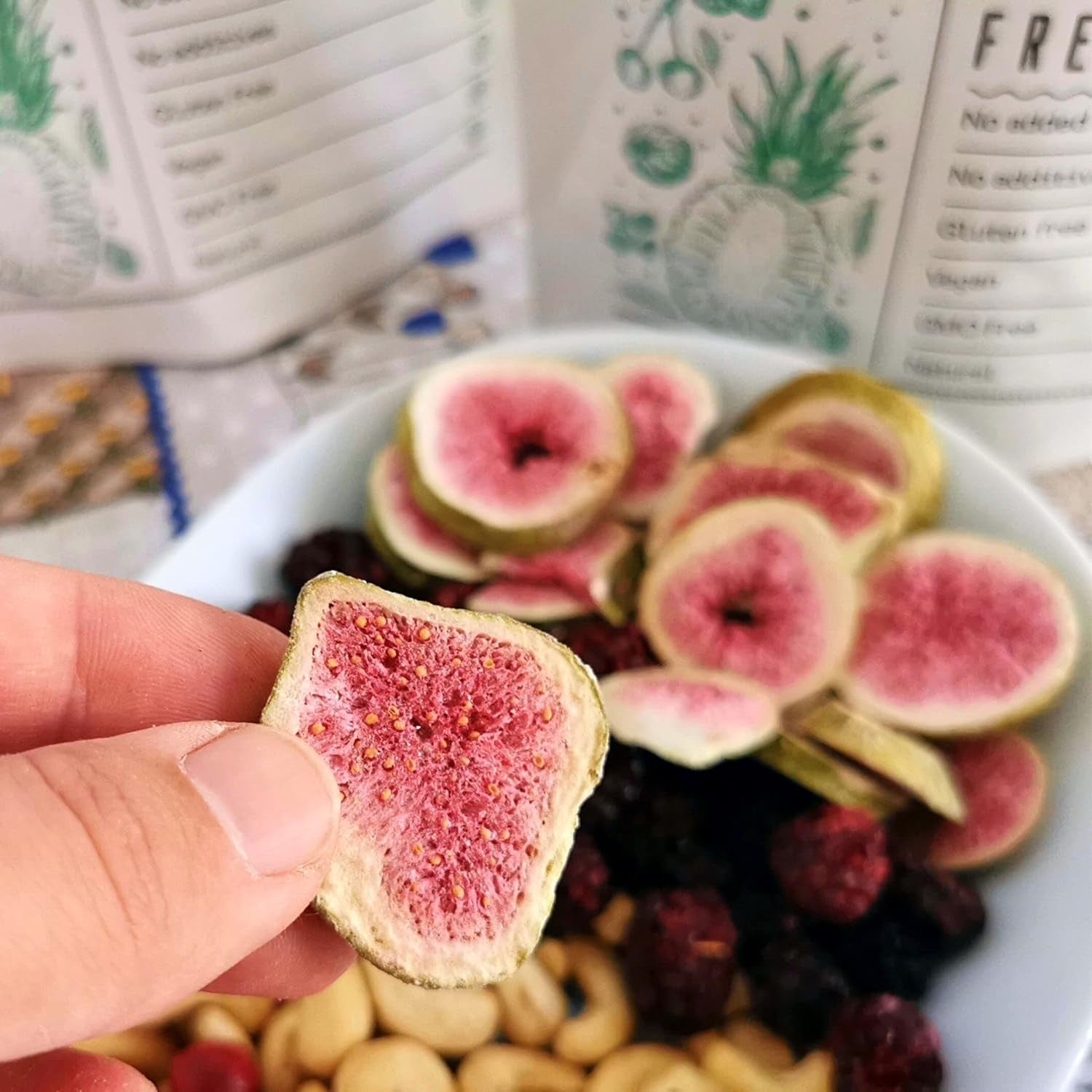 Smochine liofilizate | Smochine 100% naturale uscate | Fără zahăr adăugat Dulciuri liofilizate sănătoase | Fructe liofilizate Smochine liofilizate | ZingyZoo (100g) Produse deshidratate Naty Shop