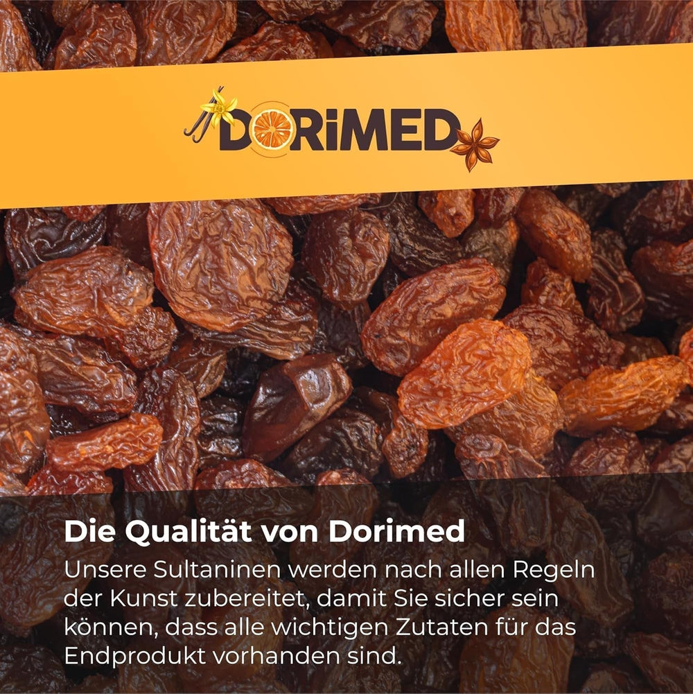 Stafide Sultanas 1kg | Stafide Smyrna | Stafide uscate Sultanas originare din Izmir | 100% de origine turcă | Snacks-uri de calitate | în Fibre dietetice din struguri uscați | Produse deshidratate Naty Shop