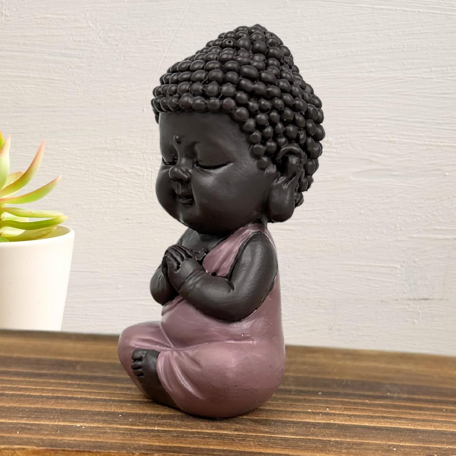 Statuetă Baby Buddha Pink Toge - Figurină inspirată și veselă - Talisman pozitiv Concentrare - Idee de cadou drăguț și spiritual - H 7 cm - Zen'Light Statuete si sculpturi Naty Shop