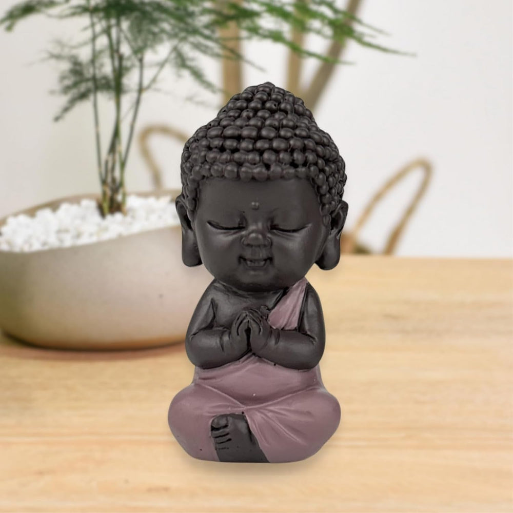 Statuetă Baby Buddha Pink Toge - Figurină inspirată și veselă - Talisman pozitiv Concentrare - Idee de cadou drăguț și spiritual - H 7 cm - Zen'Light Statuete si sculpturi Naty Shop