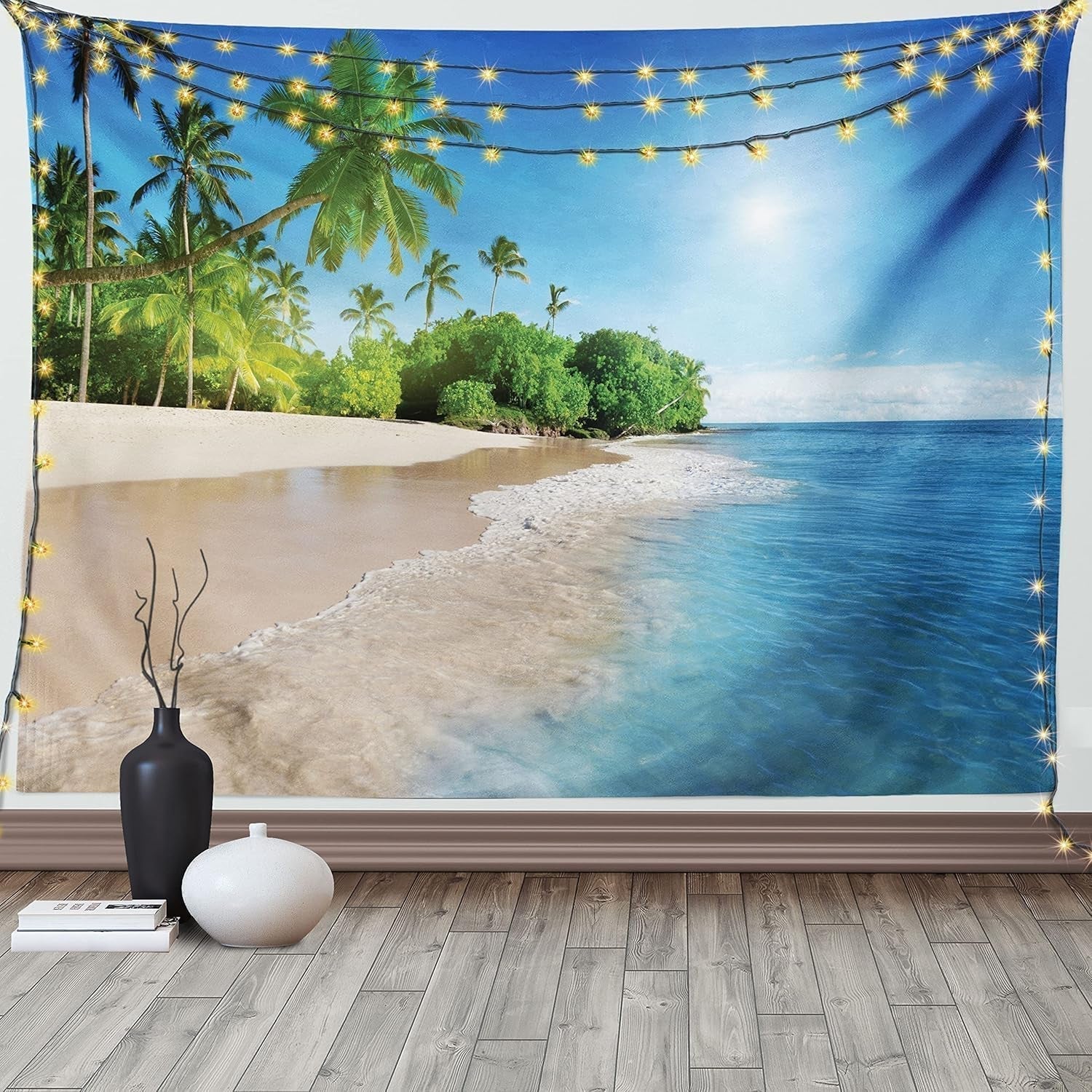 Tapiserie abakuhaus wanderlust harta animala lumii desene Casa - Accesorii si Decoratiuni Naty Shop Verde albastru 230L X 140B Cm