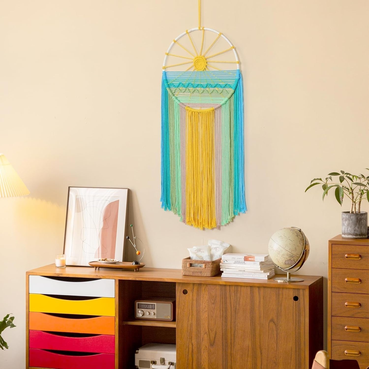 Tapiserie lomohoo dreamcatcher tapiterie model soare curcubeu camera Casa - Accesorii si Decoratiuni Naty Shop