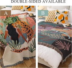 Tapiserie lumisyne double sided bumbac tesute patura arunca Casa - Accesorii si Decoratiuni Naty Shop