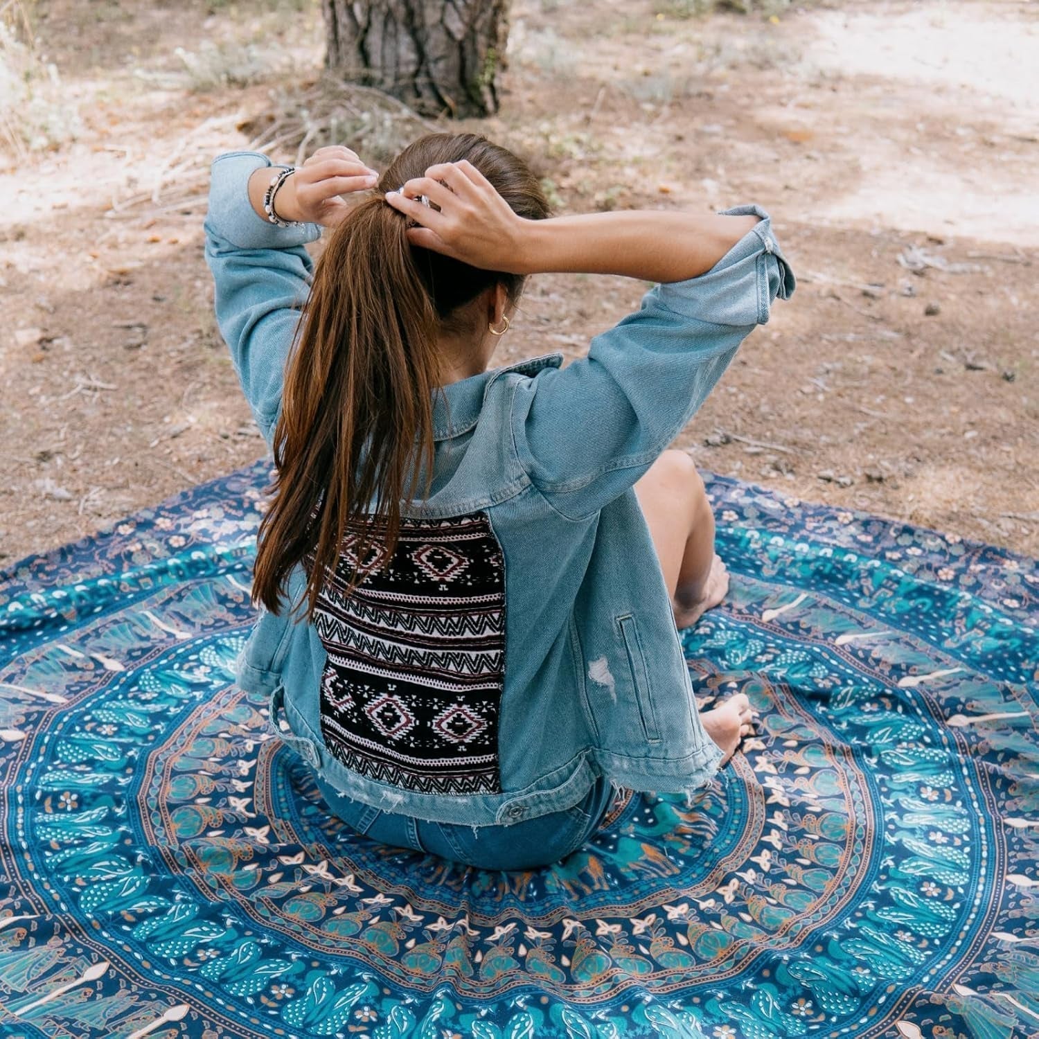 Tapiserie momomus mandala bumbac colorat desene orientale Casa - Accesorii si Decoratiuni Naty Shop