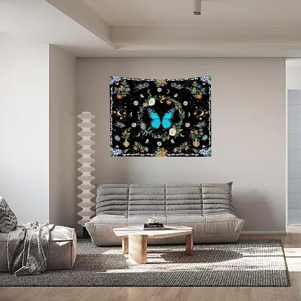 Tapiserie tapiterie fluturi verzi tesatura periata Casa - Accesorii si Decoratiuni Naty Shop