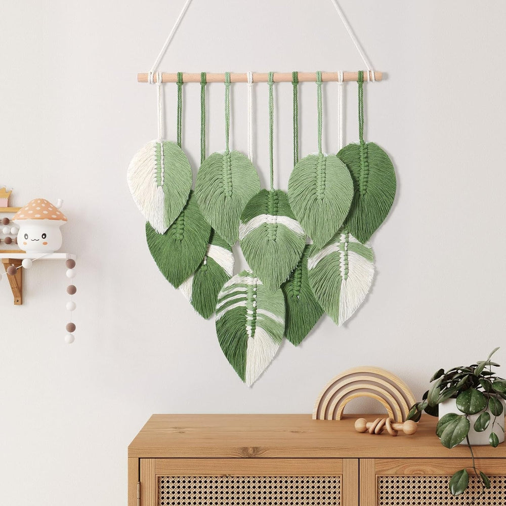 Tapiserie tapiterie frunze verzi tesute manual Casa - Accesorii si Decoratiuni Naty Shop