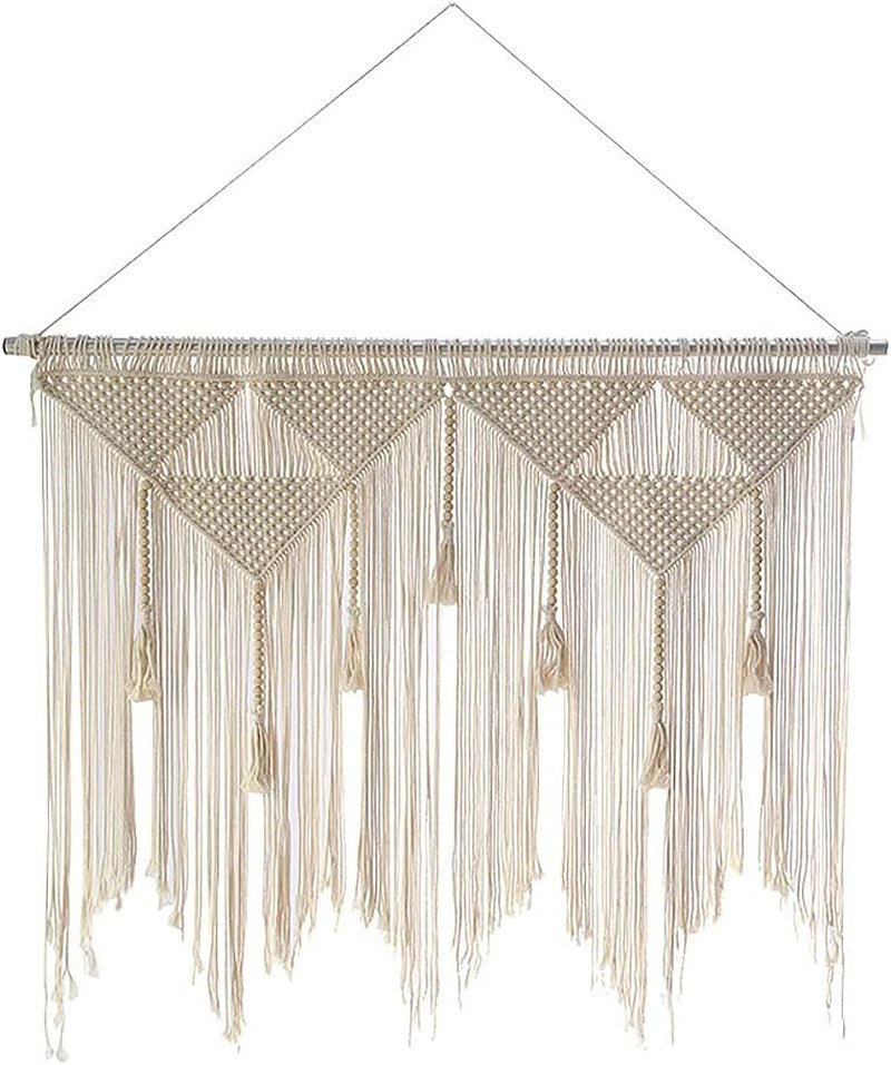 Tapiserie usa tesute bej tassel bedroom balcony Casa - Accesorii si Decoratiuni Naty Shop