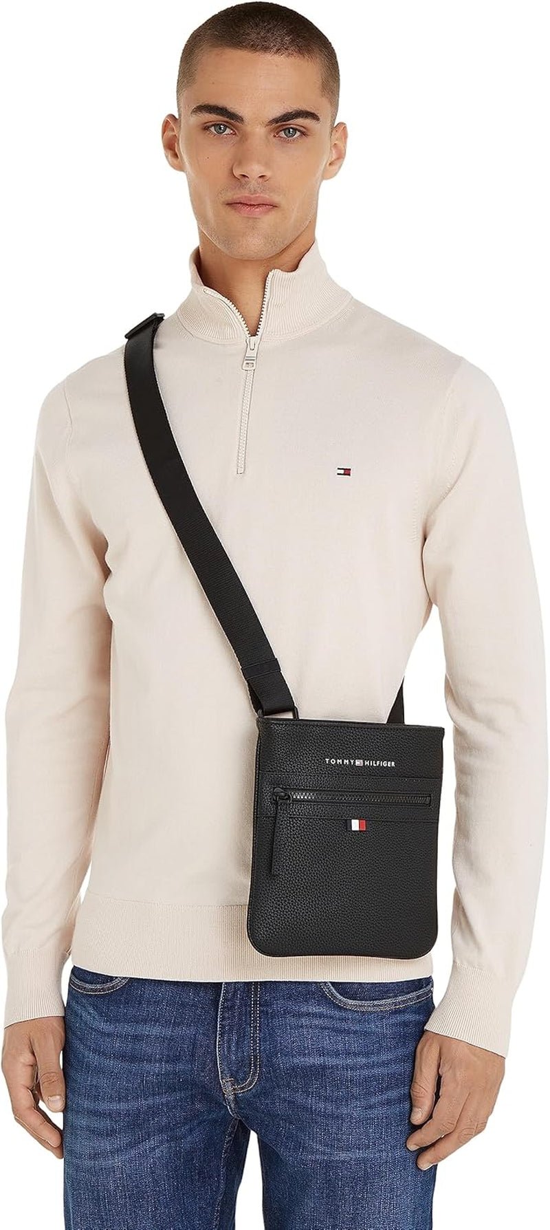 Tommy Hilfiger bărbați ESSENTIAL PU MINI CROSSOVER Crossover Bagaje și echipament de călătorie Naty Shop