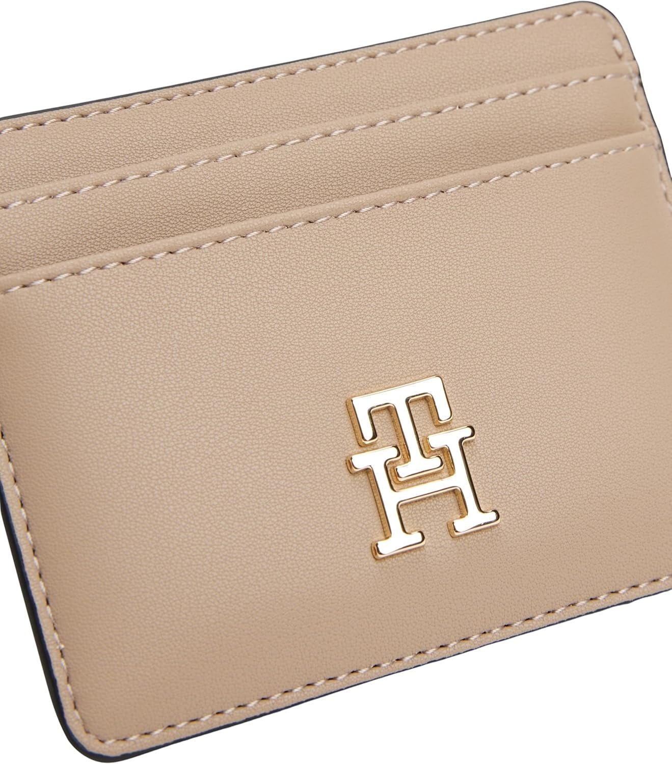 Tommy Hilfiger ladies card holder Feminin cu logo, Bej (Coastal Taupe), Marime unica Portofel Barbati Naty Shop