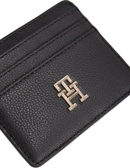 Tommy Hilfiger ladies card holder Soft Logotape Small, negru, o mărime Portofel Femei Naty Shop