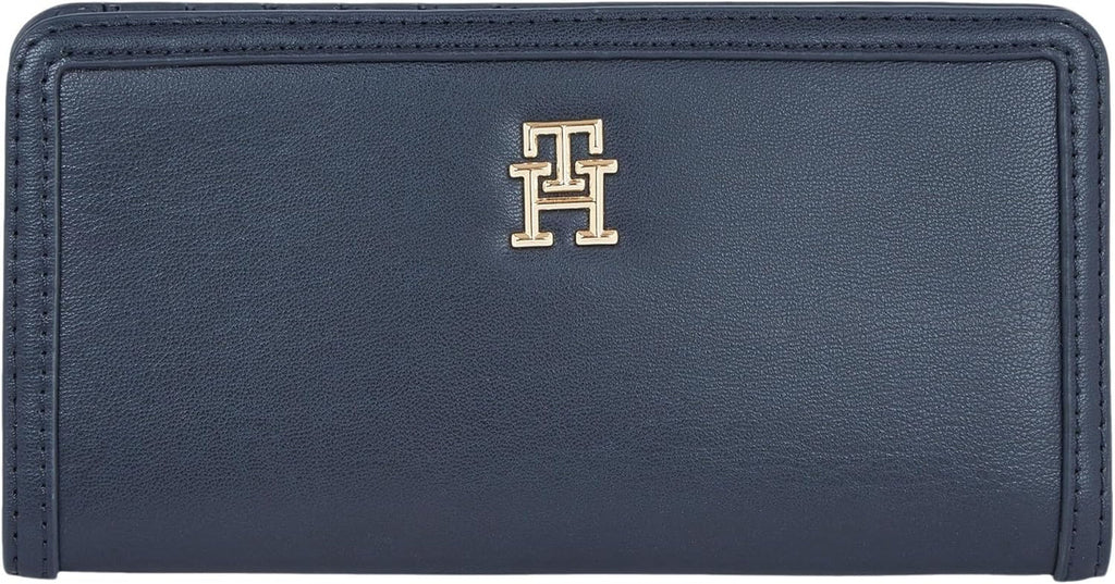 Tommy Hilfiger TH MONOTYPE LARGE SLIM WALLET Portofel pentru femei, Blue (Space Blue), OS Portofel Femei Naty Shop Titlu implicit