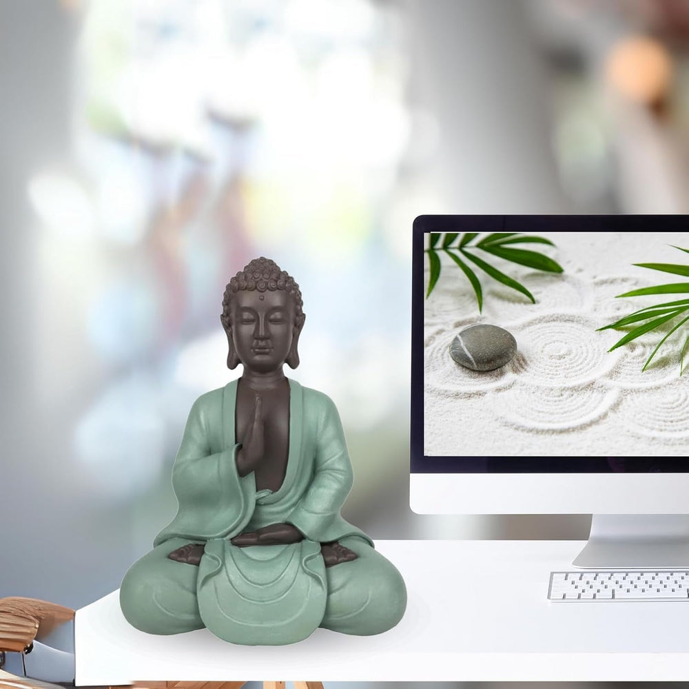 Zen Arôme SBM5 Statuie Zen Bodhi, verde/maro, 20 cm înălțime Statuete si sculpturi Naty Shop